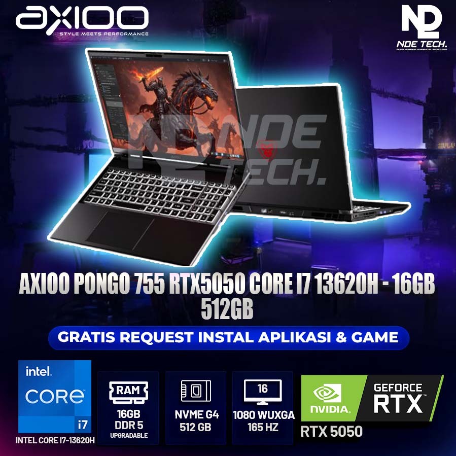 AXIOO PONGO 755 RTX5050 CORE I7 13620H