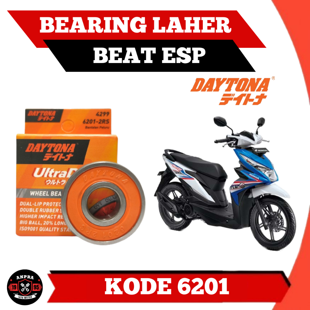 BEARING LAHER RODA DEPAN DAYTONA HONDA BEAT ESP ORIGINAL 6201