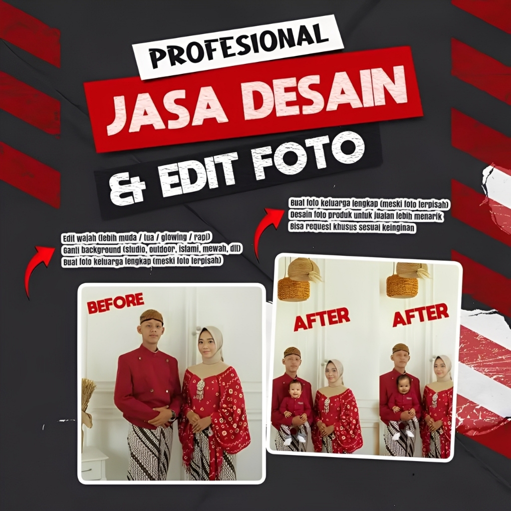 Edit foto / album foto / edit pas foto / Jasa edit foto