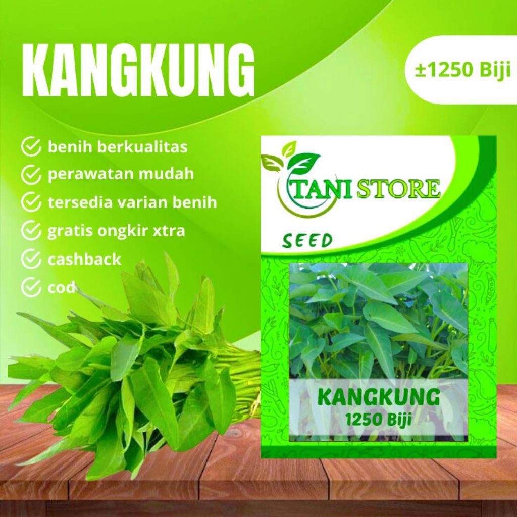 Benih Bibit kangkung Hibrida Kangkung Cabut ± 1.250 Biji