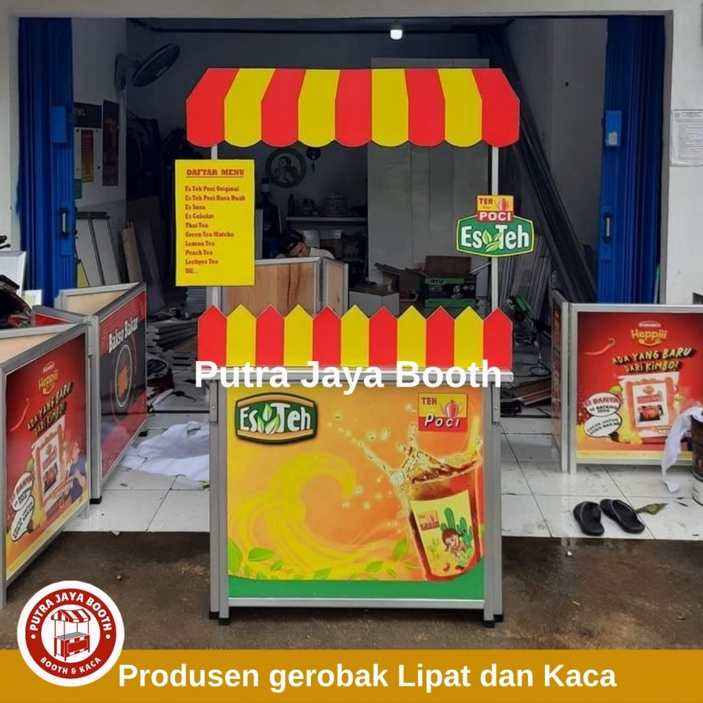Booth Portable Es Teh + Bergambar
