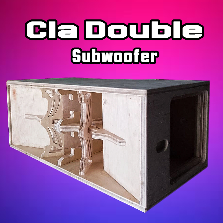 Box speaker 6 inch Cla Double subwoofer bahan 12 mm cocok untuk pelengkap sound miniatur 1 set anda