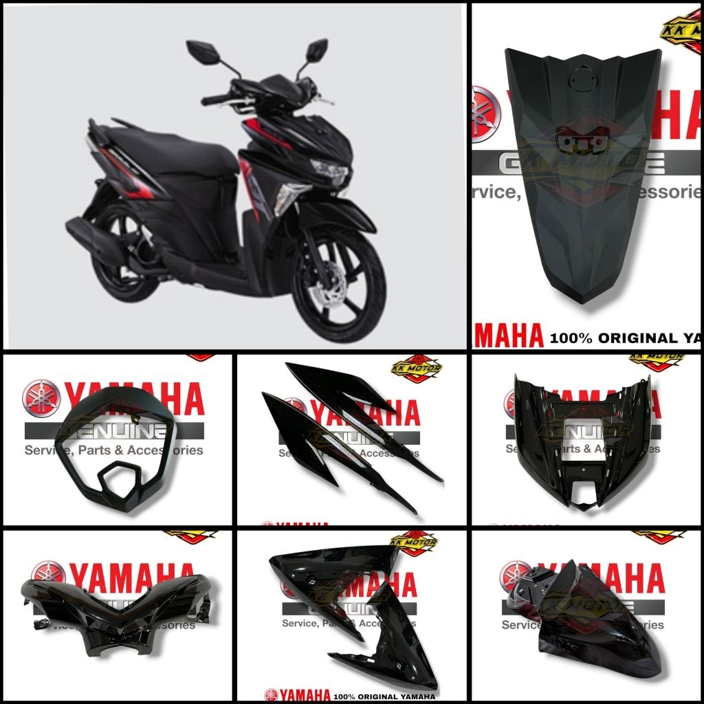 cover full body halus satuan mio soul gt 125, SOUL GT125 hitam glossy asli original ygp