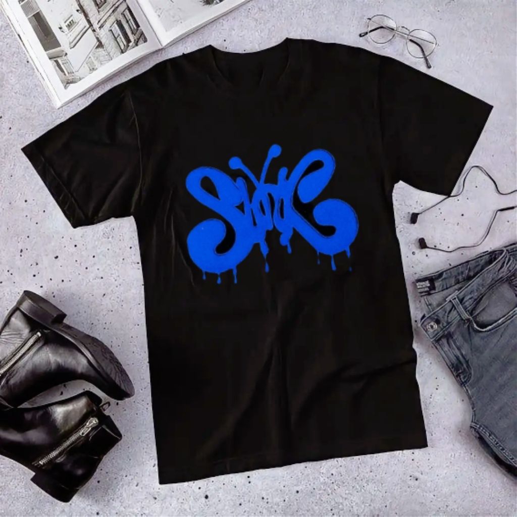 Kaos Distro pria & wanita / Kaos band kaos musik / T-shirt unisex Kaos SLANK BIRU editions cotton co