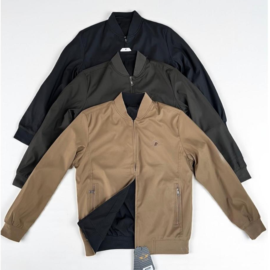 Jaket Bomber Import katun DHT Bolak Balik l Jacket Casual Clasic Semi Parka Laki Laki Dewasa