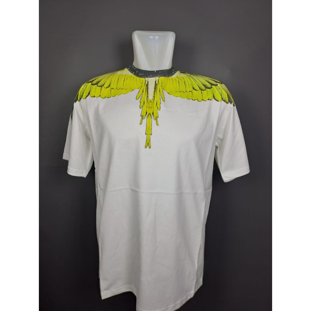 Tsirt marcelo BURLON icon wings reguler White Yellow