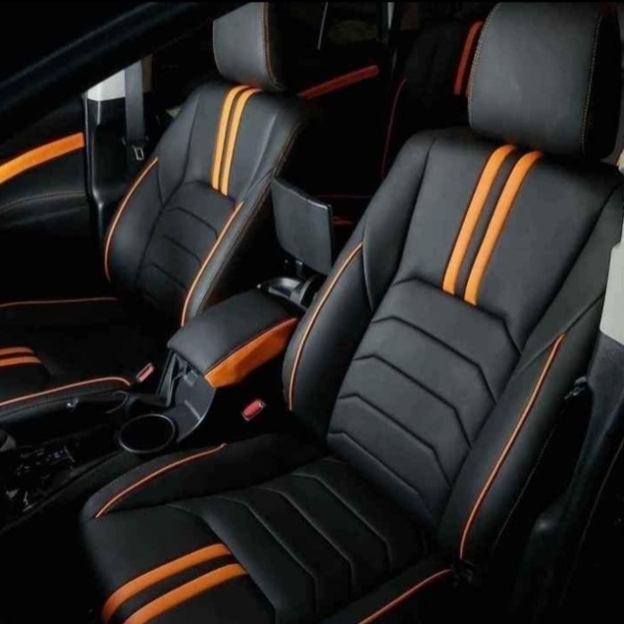 Sarung cover Jok Mobil Avanza 2018 tipe E full set depan tengah belakang presisi motif elegan