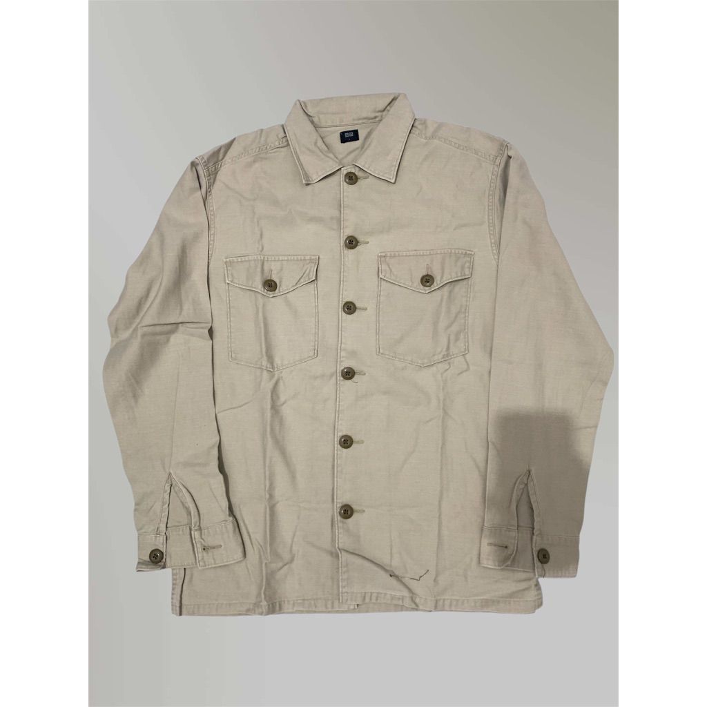 (kemeja) uniqlo OG shirt army