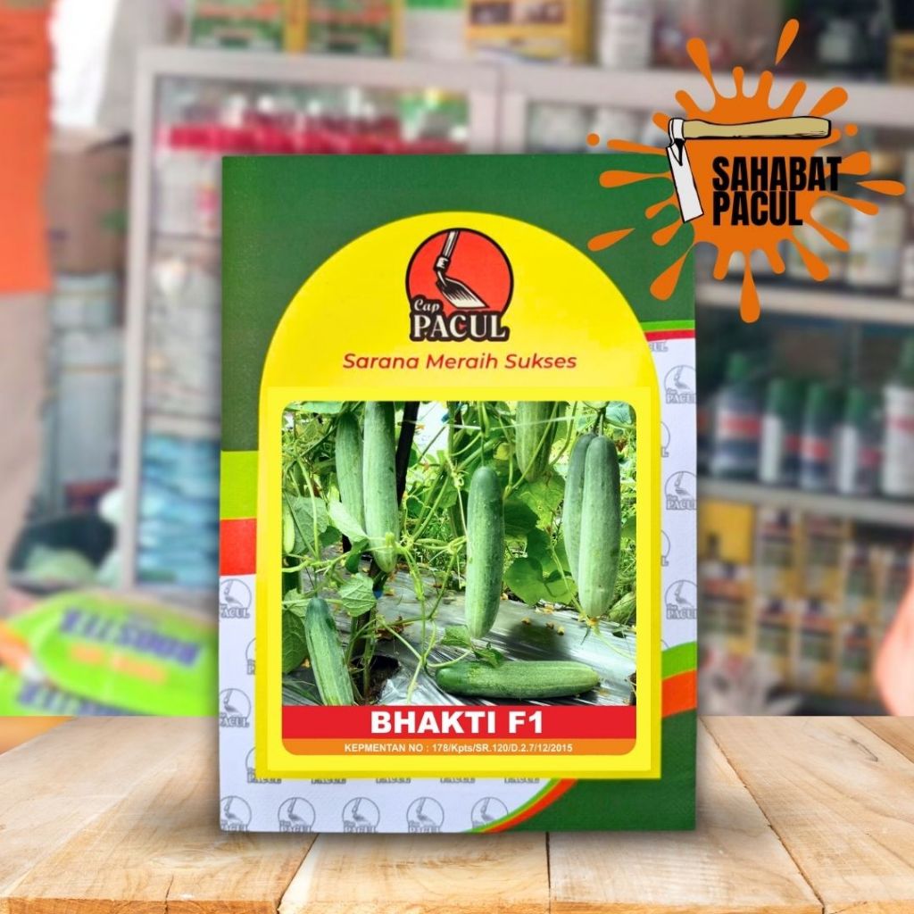 Benih timun Bhakti F1 Cap Pacul Kemasan 20 gram
