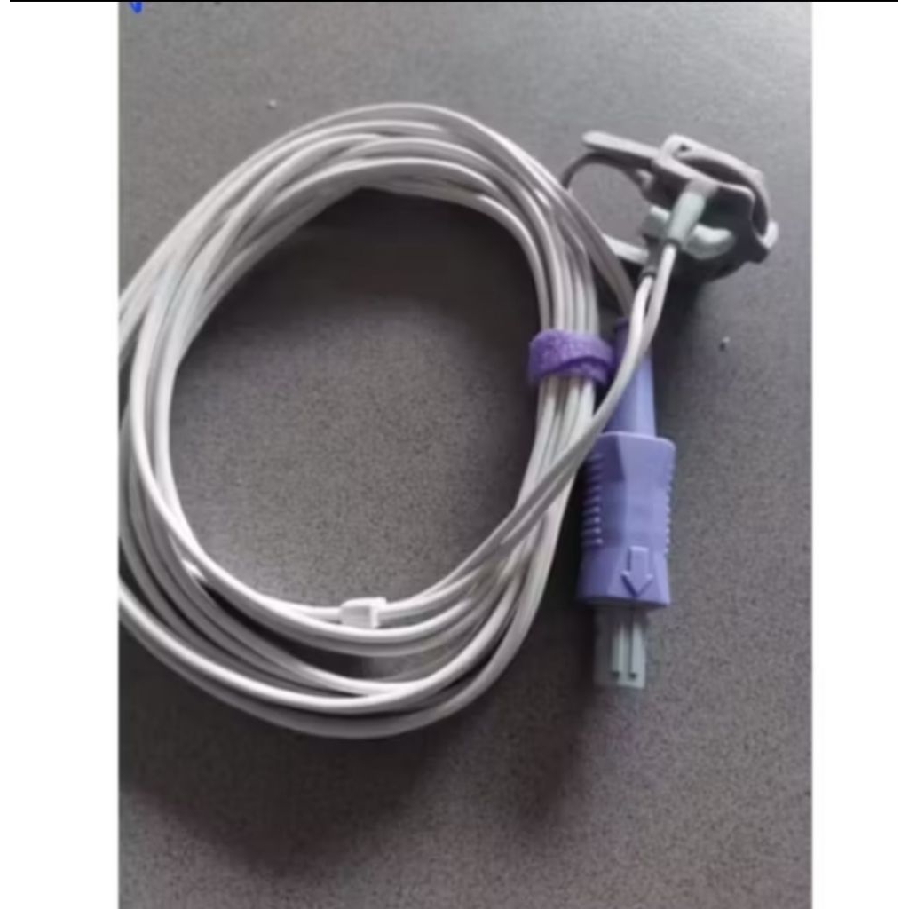 Kabel SpO2 Sensor 6 pin 2 knock neonatus/bayi Compatible untuk MEC 2000