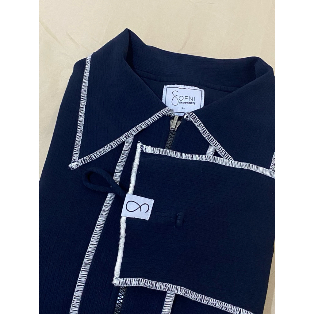 PRELOVED, Sofni Reverse Abaya 2 - Dark Navy