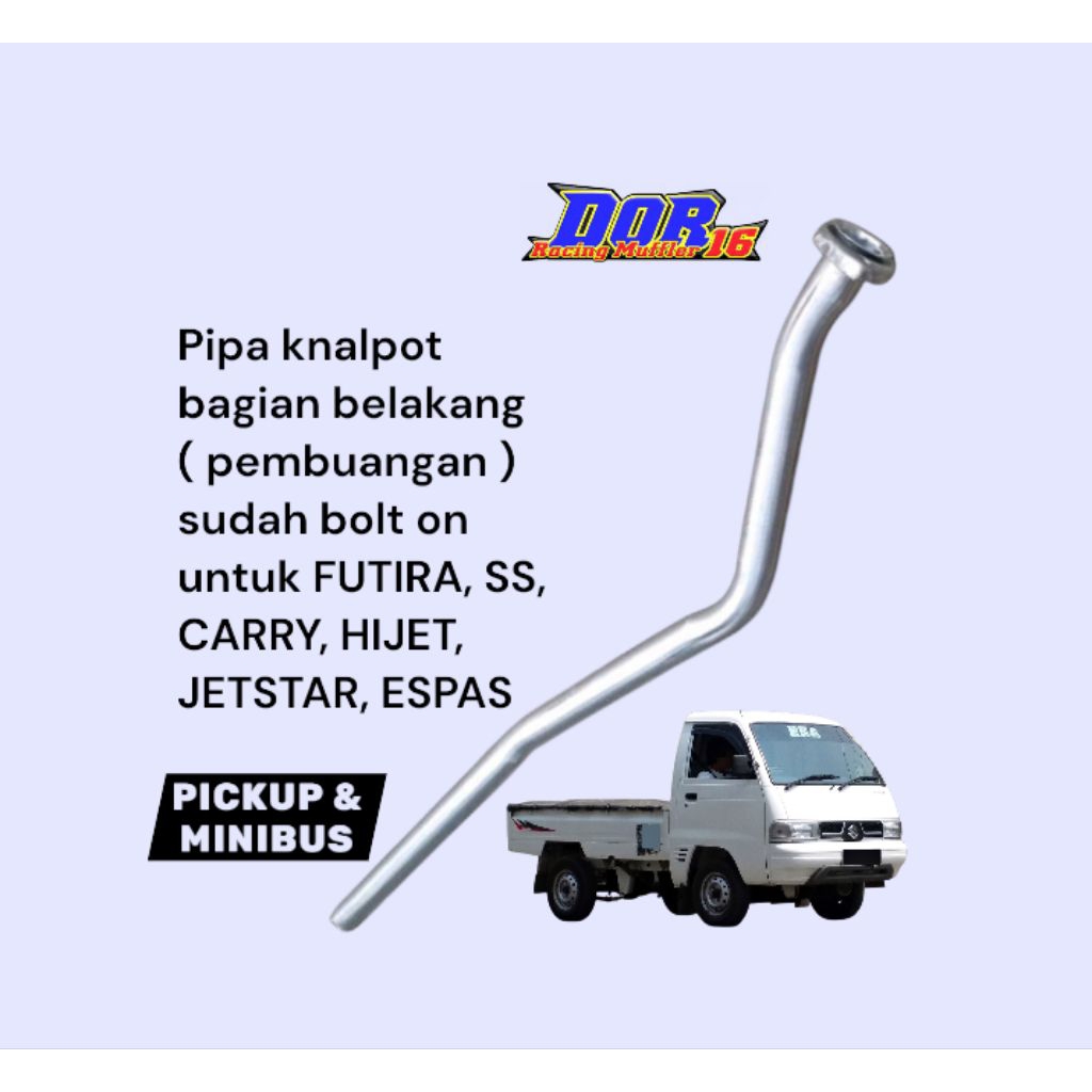 pipa knalpot bagian belakang ( pembuangan ) tinggal pasang untuk mobil FUTURA, SS dan carry