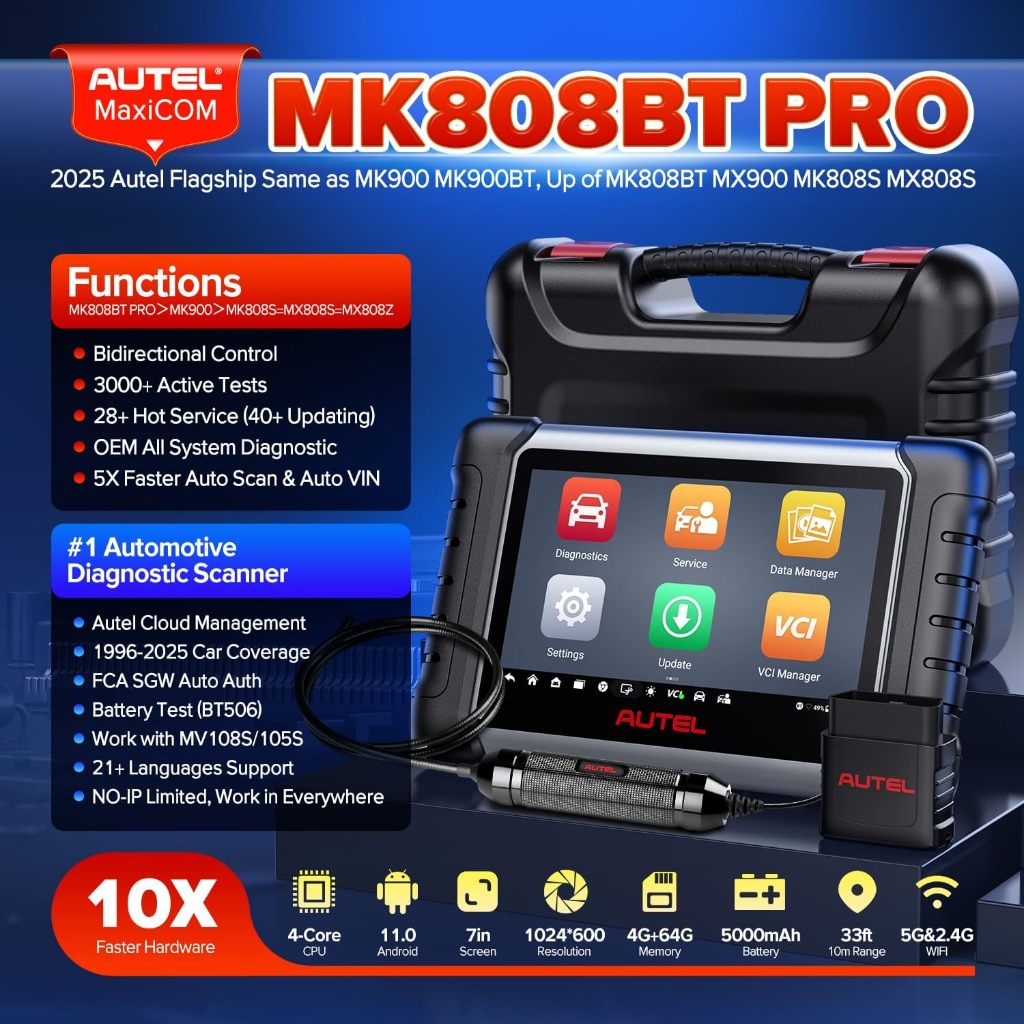 Scanner Mobil Bahasa Indonesia All New Autel MK808BT PRO