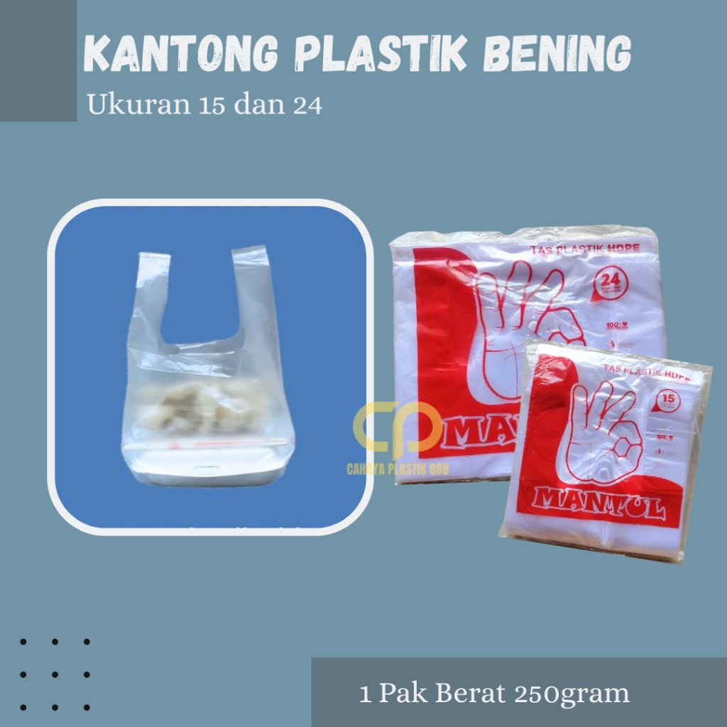 Kantong Plastik Bening / Plastik Hd Bening Uk 15 24