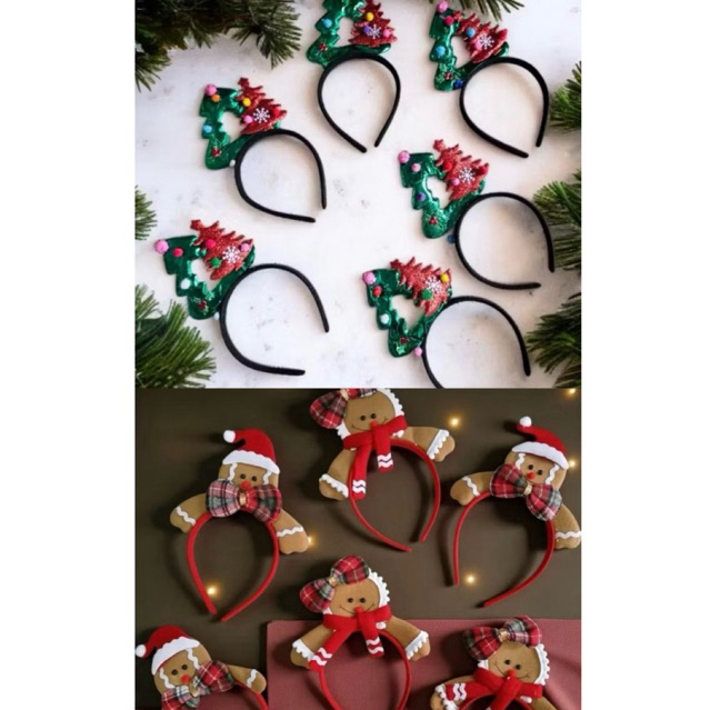 bando natal/pita natal/hiasan natal premium/bando tanduk rusa/bando natal anak/bando natal dewasa