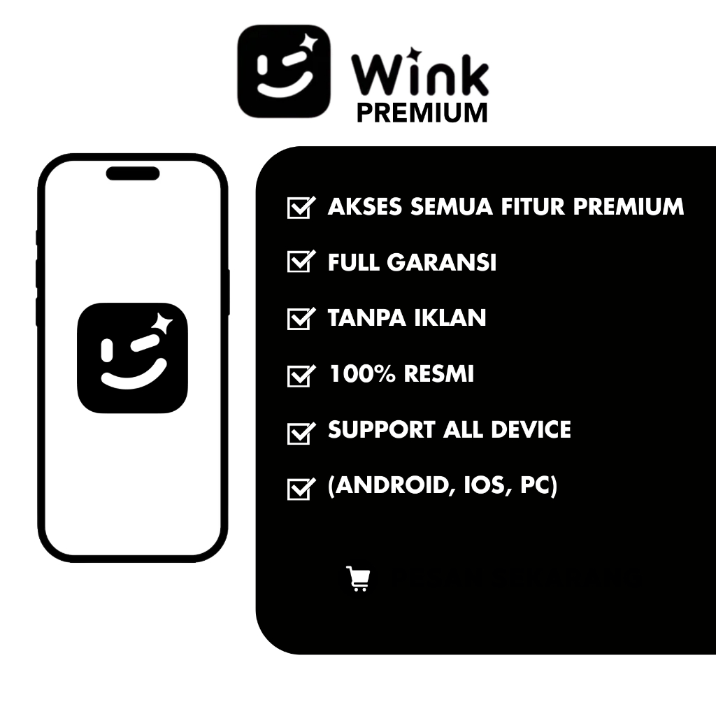 WINK PREMIUM FULL GARANSI SUPPORT ANDROID IOS TINGGAL LOGIN & PAKAI