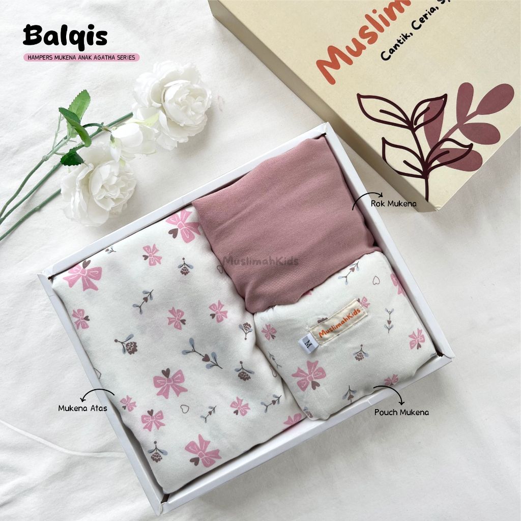 Hampers Mukena Anak 4-13 Agatha Series Muslimahkids Bahan Rayon Premium Cocok Untuk Kado Ulang Tahun
