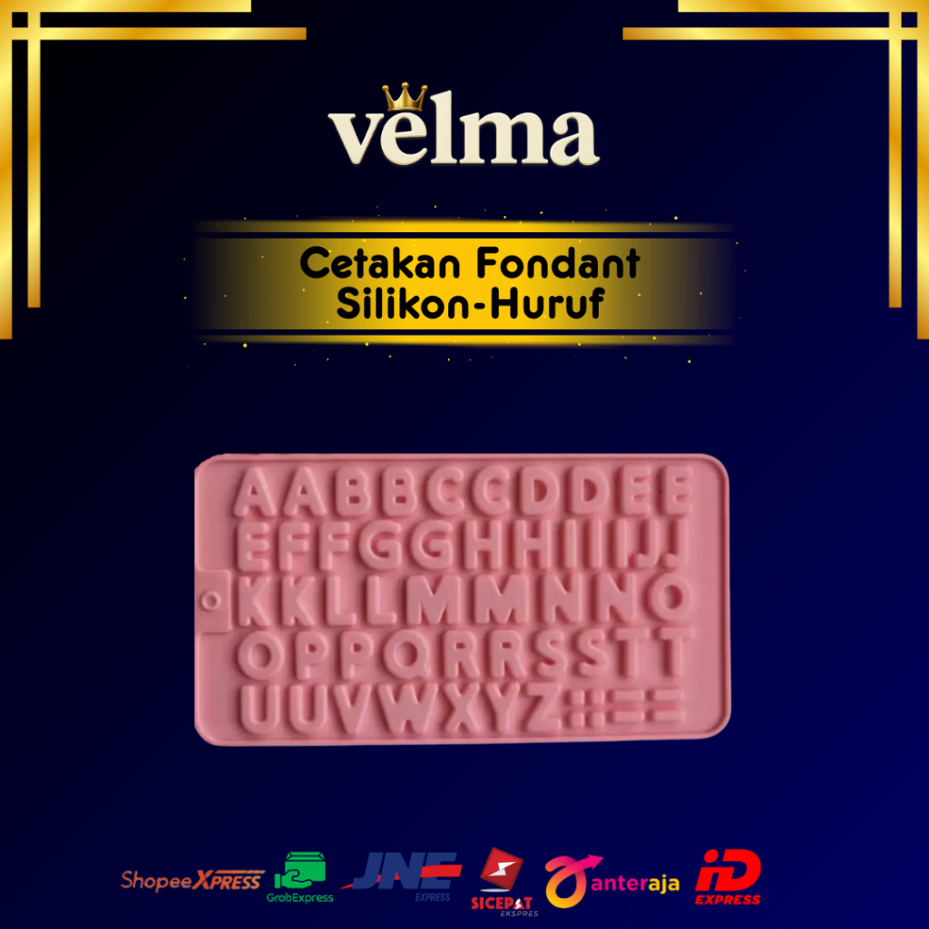 Cetakan Fondant Silikon-Huruf