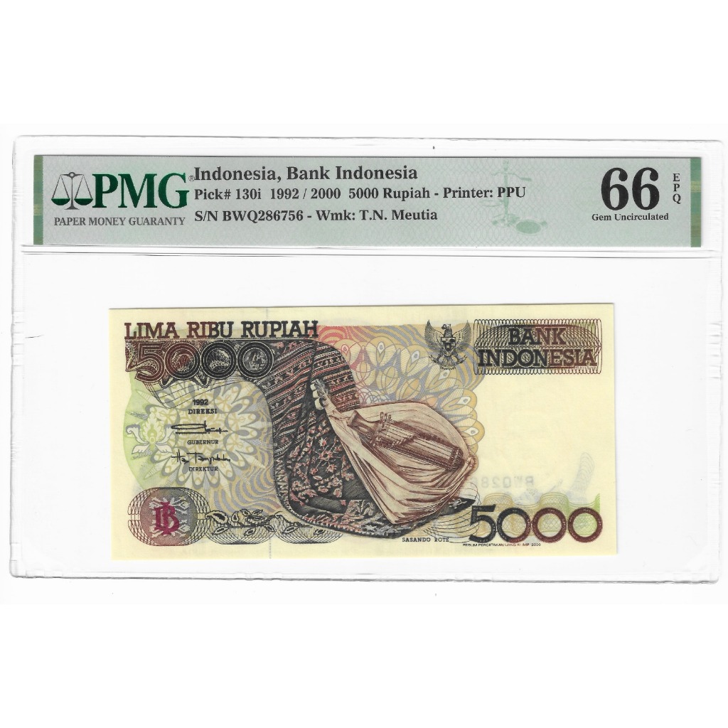 Uang 5000 Rupiah Sasando Rote PMG