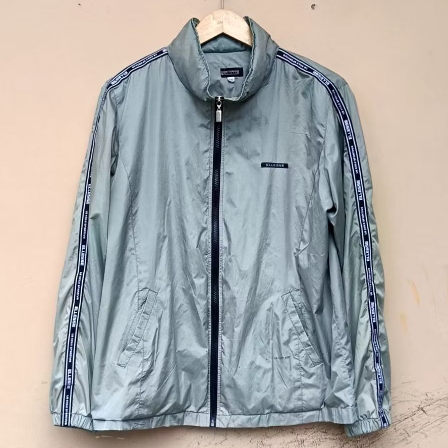 Jacket windbreaker ellesse casual 90s vintage green olive