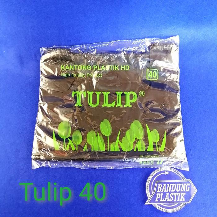 rsob- Kantong Plastik Kresek Hd Tulip Ukuran 40 / Hitam
