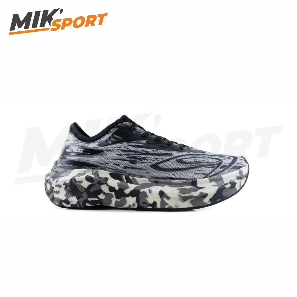 910 Nineten Haze Veloce Gravity Hitam/Putih Sepatu Lari Fast Run, Daily Running