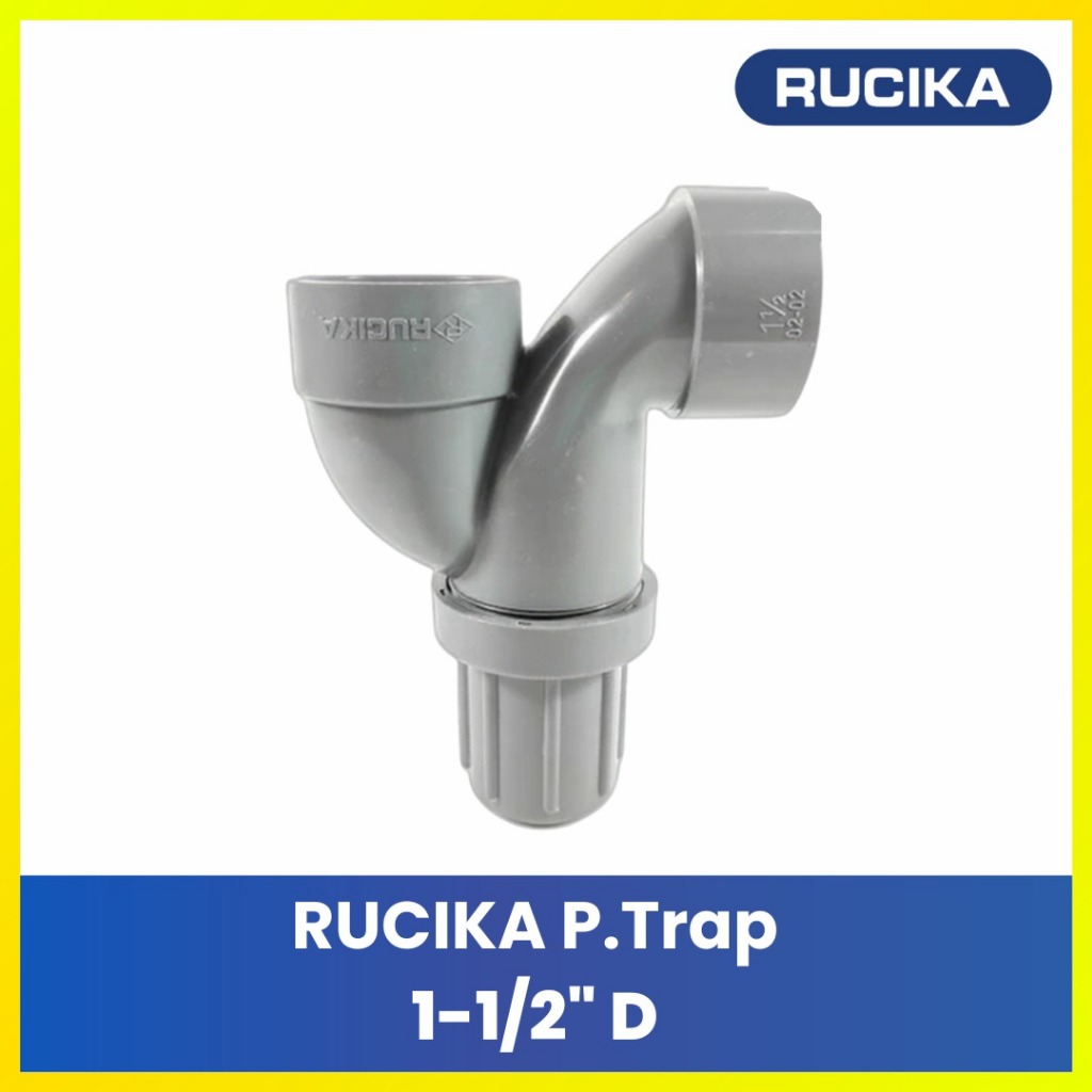 Rucika P-trap Leher Angsa PVC D / Pipa V Trap Pembuangan Air Kran Wastafel