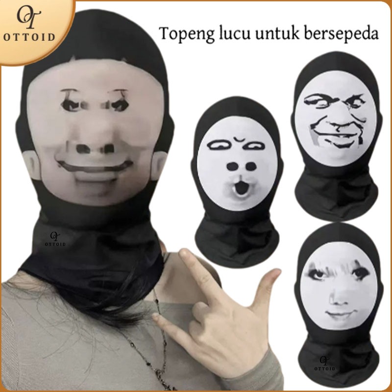 OTTOID 3D Masker Motif Meme Lucu Fullprinting Topeng Lucu Topeng Ugly Face Lucu Nyaman Dipakai