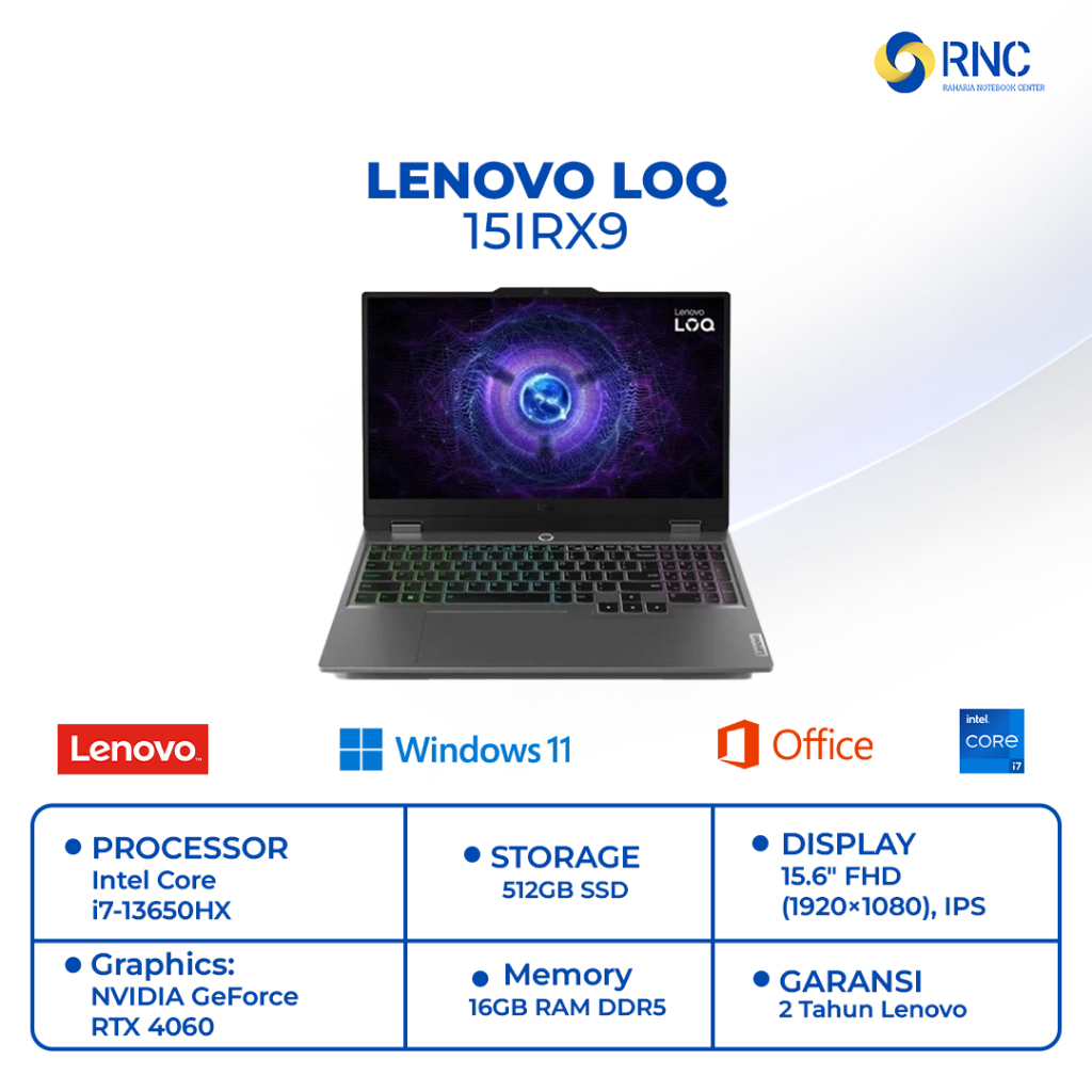 LENOVO LOQ 15IRX9 I7-13650HX 16GB/51GB RTX4060