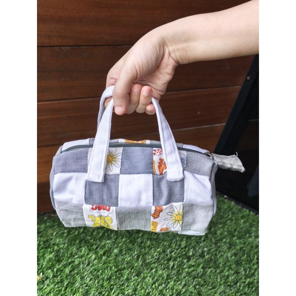 handmade denim speedy bag