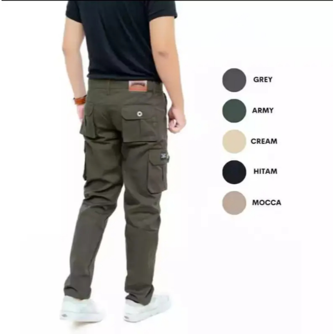 Celana Cargo Pria Panjang Premium – Banyak Kantong, Bahan Kuat