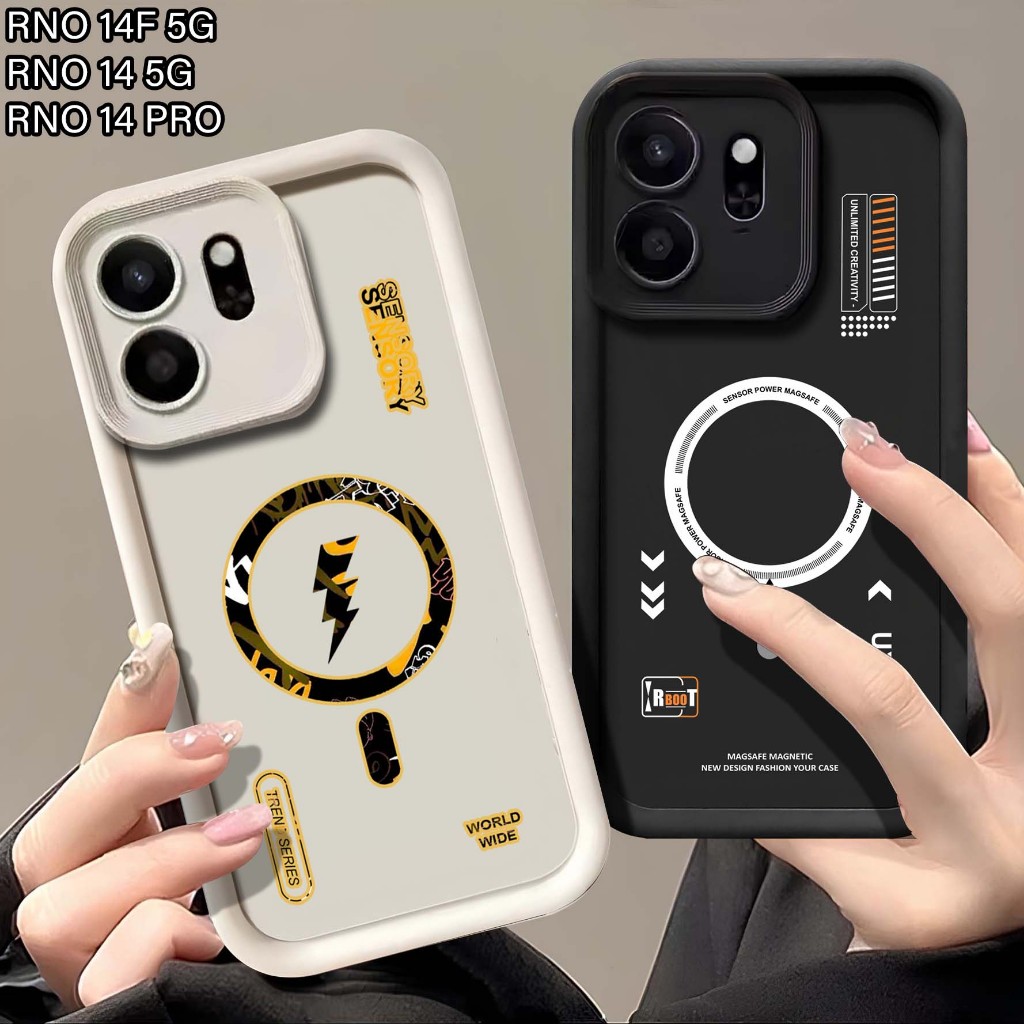 Softcase Timbul Oppo Reno 14F 5G Case Rubber - Case Hp Oppo Reno 14F 5G - Softcase Pro Camera Oppo R
