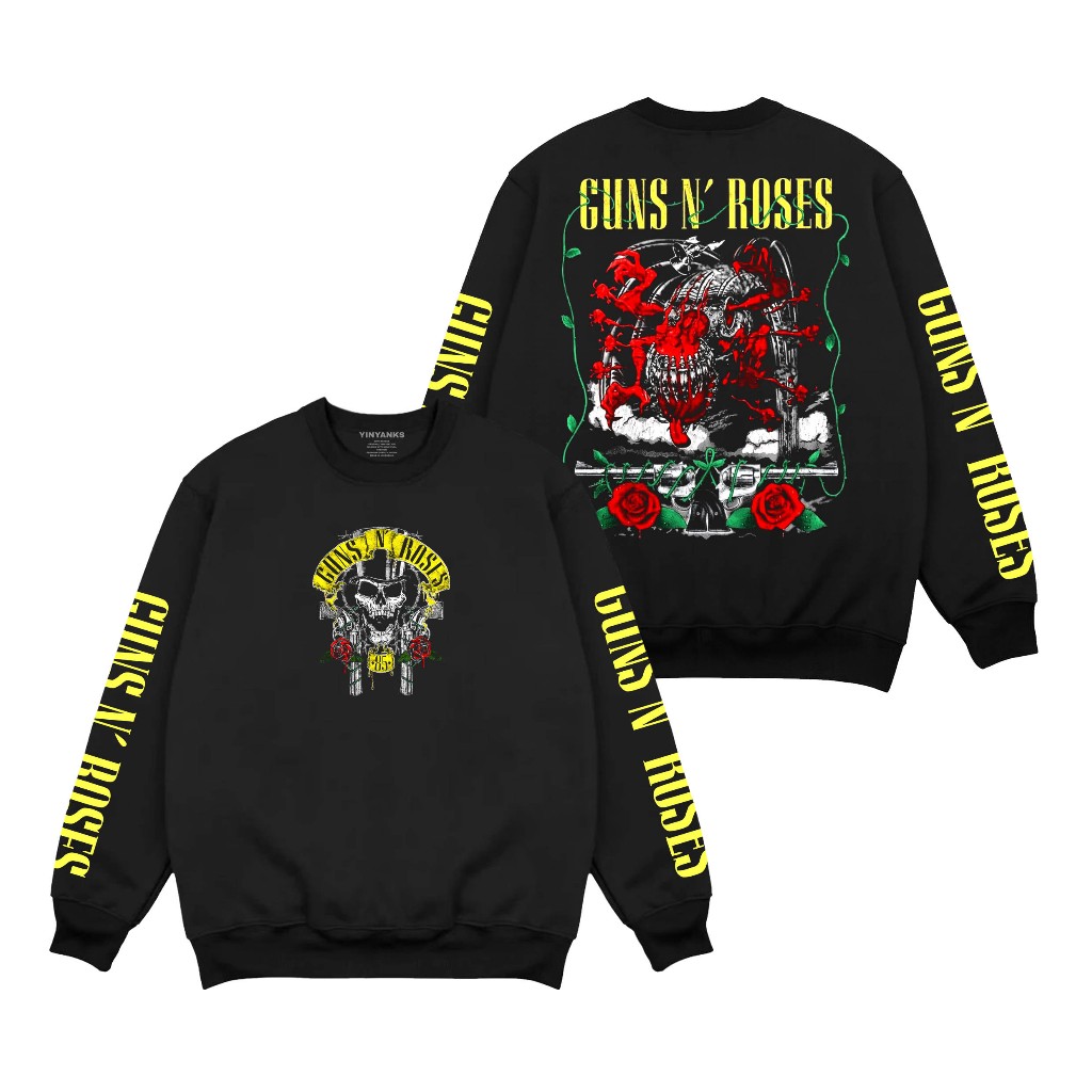 The Wasnas Sweater Musik Band Crewneck NEW DB Gnr Red Blds Hitam