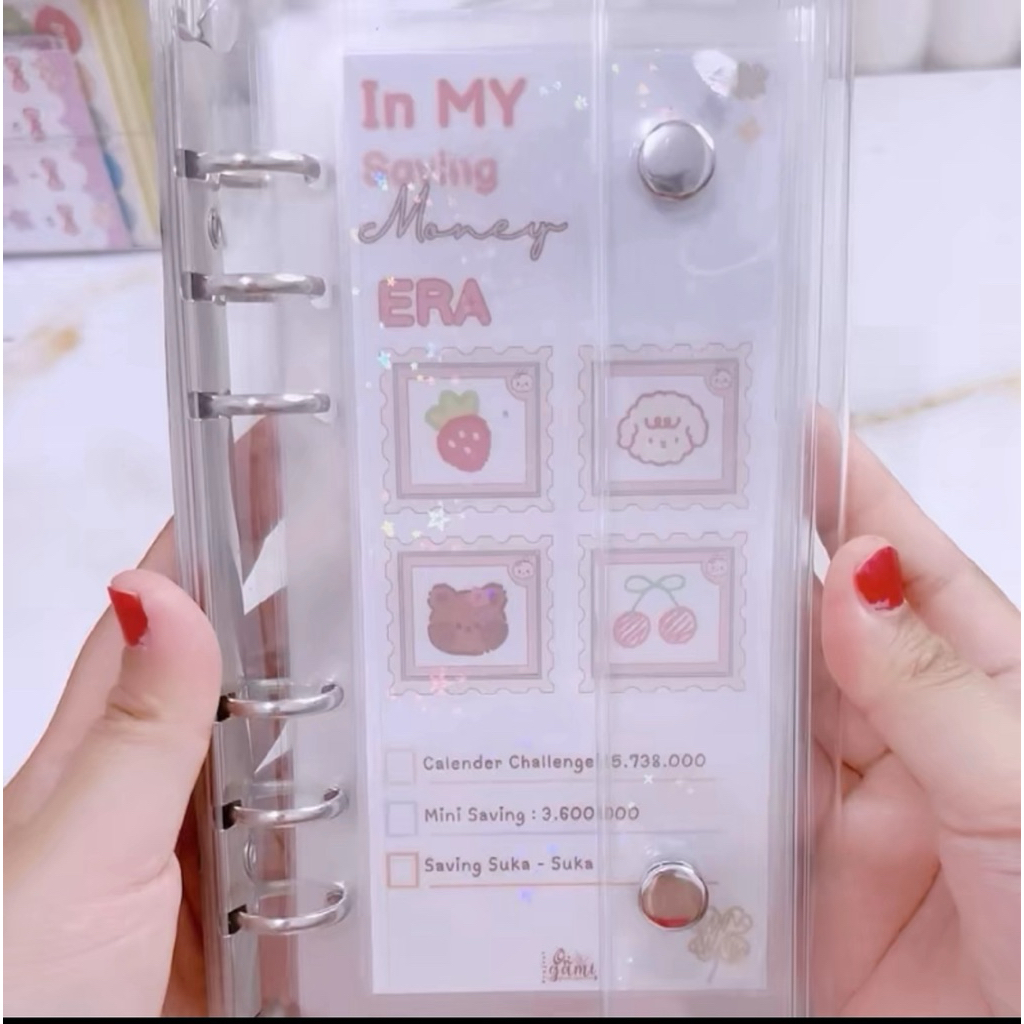 (LIMITED EDITION) saving calender tantangan menabung kalender 12 cash envelope motif lucu tantangan 