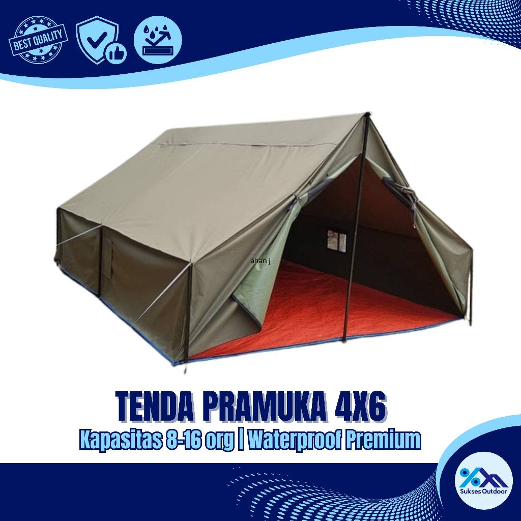 Tanpa Rangka | Tenda Super besar Tenda Pramuka | Tenda Regu 4x6 | Tenda Pramuka Ukuran 4x6