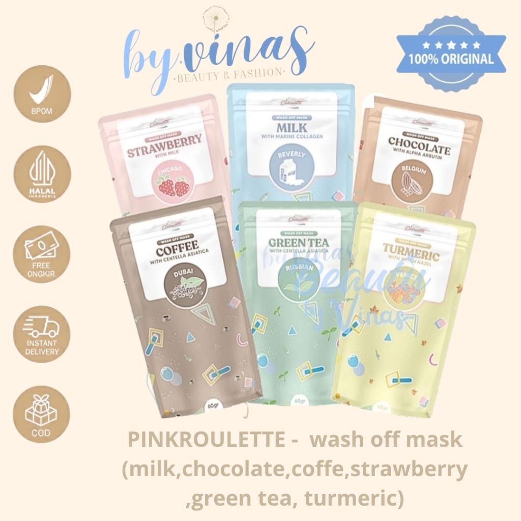 Pinkroulette Masker Organic Facemask Full Size 60gr