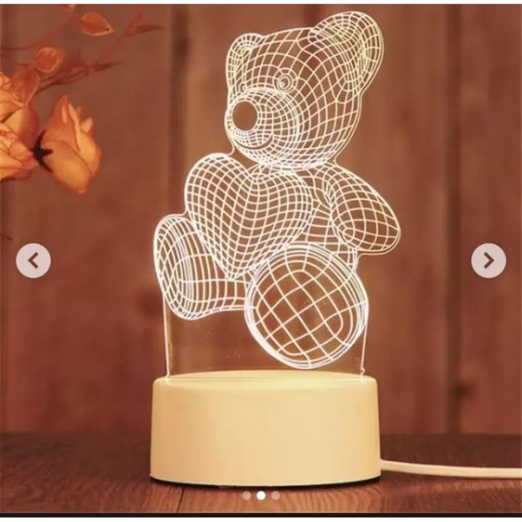 Lampu Hias Acrylic LED 3D Lampu Tidur Hias LED Acrylic