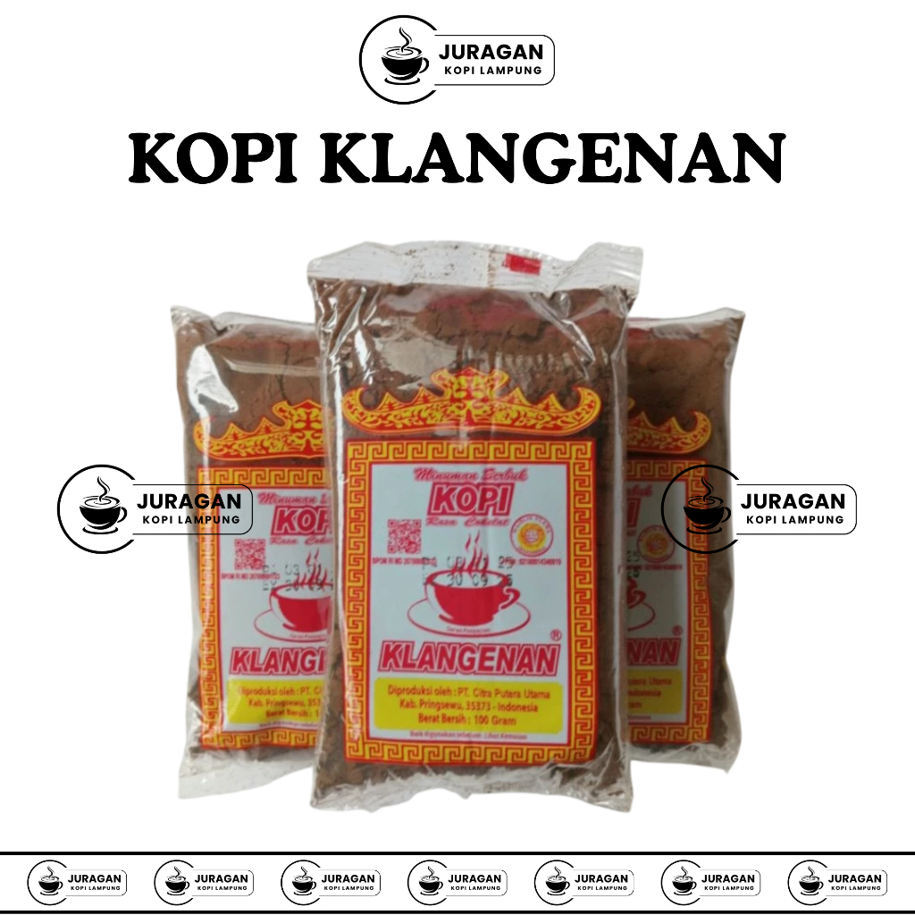 Kopi Klangenan 200 Gram - Kopi Bubuk Robusta Lampung Pringsewu Klangenan - kopi Bubuk Asli Lampung K