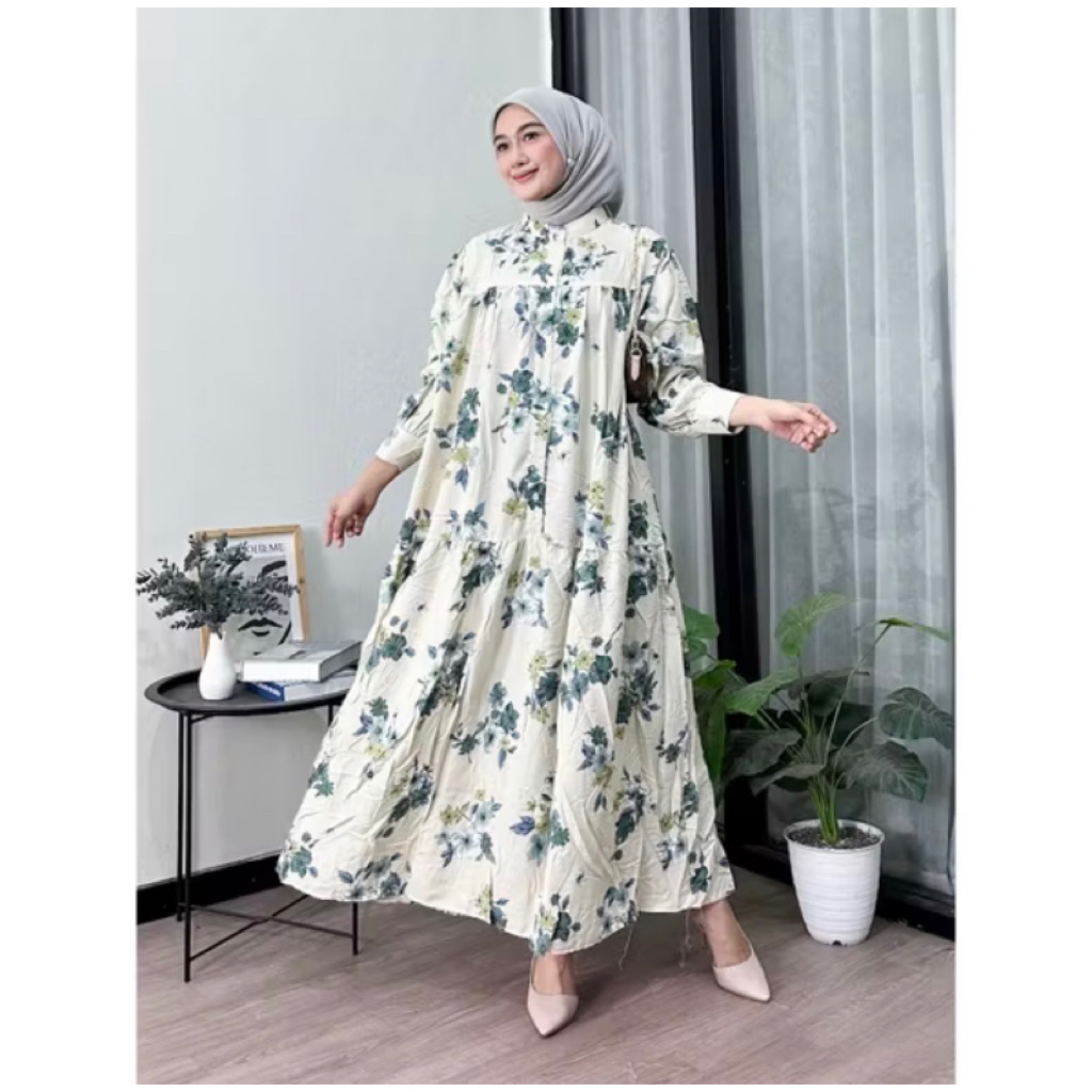 Mecca Dress ~ Gamis Jumbo Wanita Rayon Adem Terbaru Kekinian