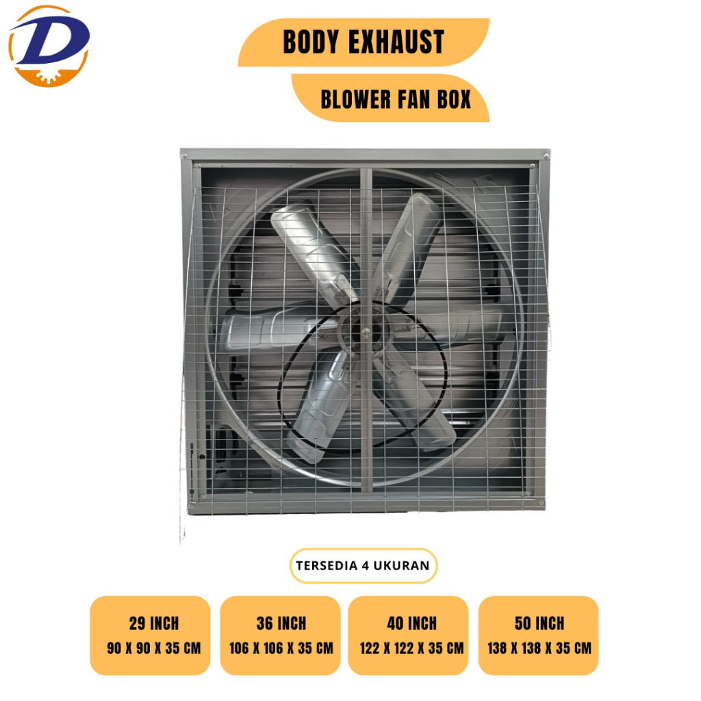 (TANPA DINAMO) Rangka Exhaust Fan Box / Blower Kipas Industrial - Kandang Ayam | Gudang | Greenhouse