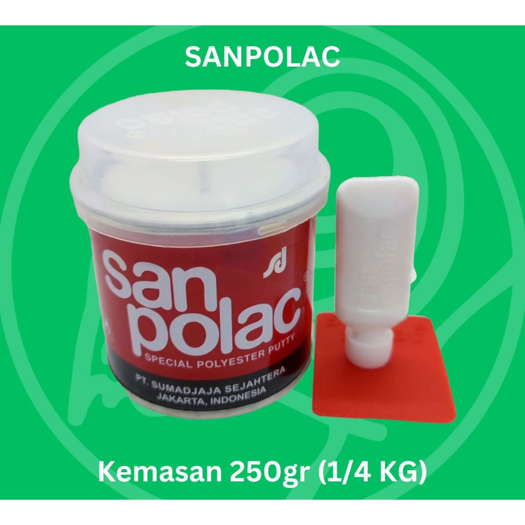 SANPOLAC Dempul mobil motor Dempul Serbaguna Sanpolac 250gr Sanpolac 1/4 kg