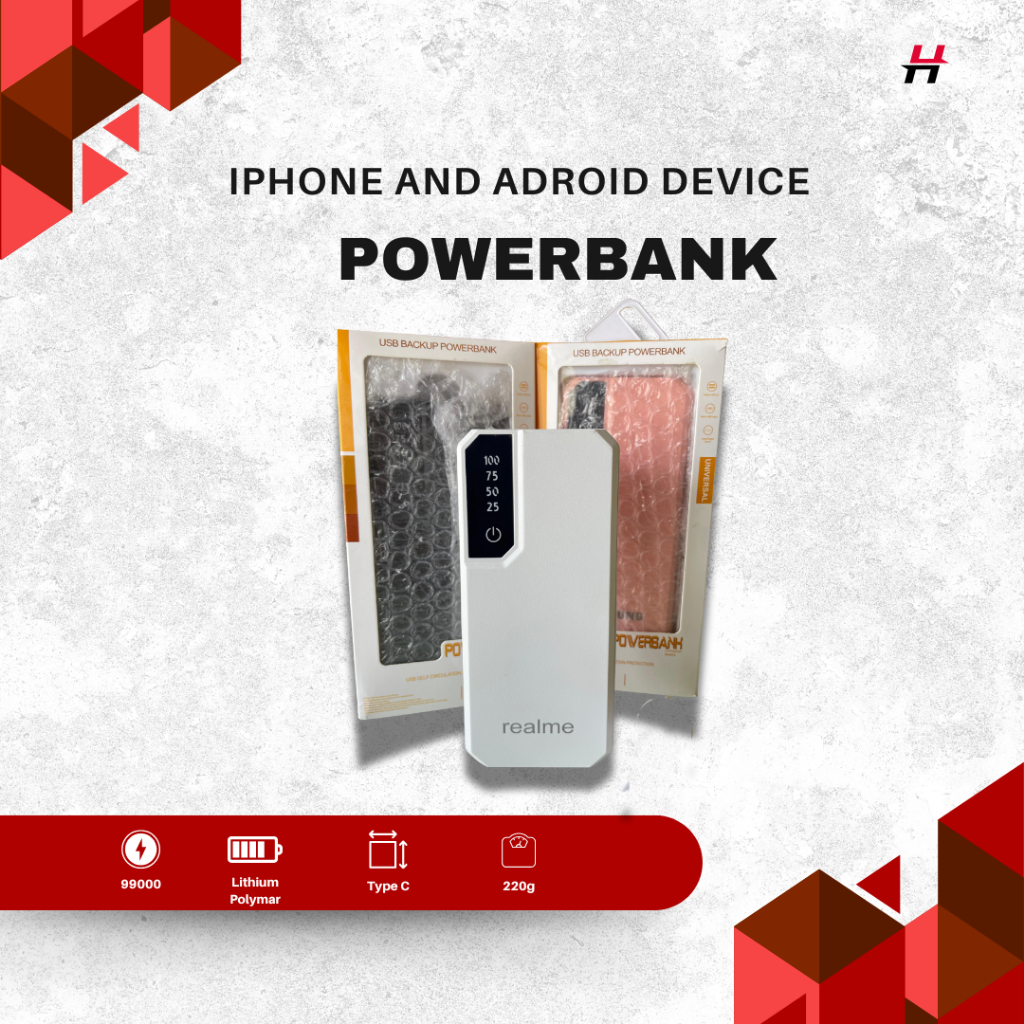 Powerbank | 20000Mah | LED 3 USB Port | LED DIGITAL