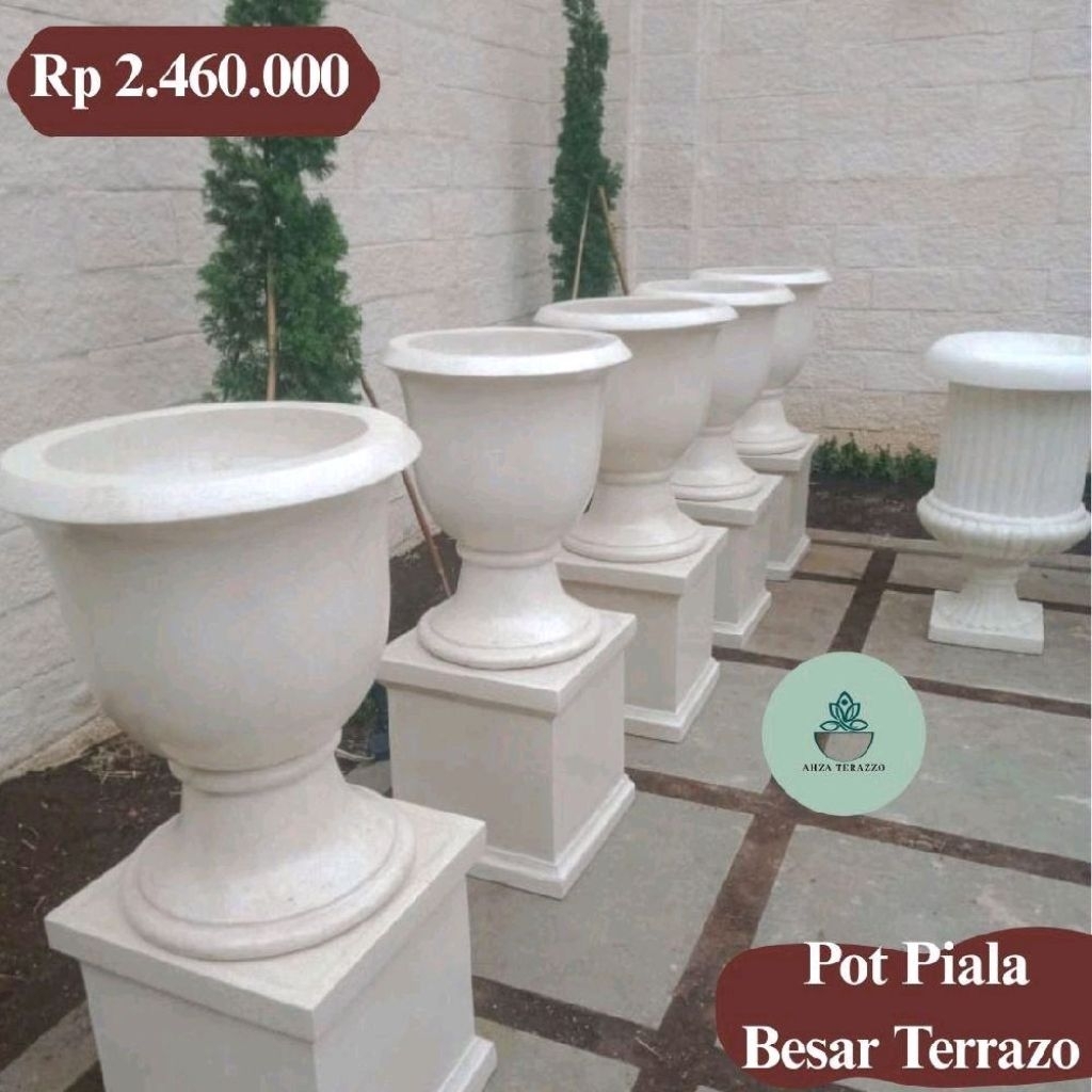 Pot Piala Terrazo Besar | Pot Piala Terrazo