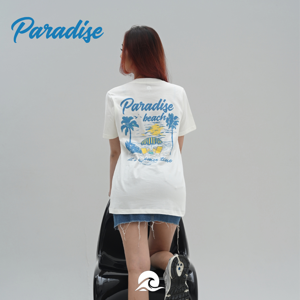 ANGKOE T-Shirt Regular - Paradise Beach Broken White