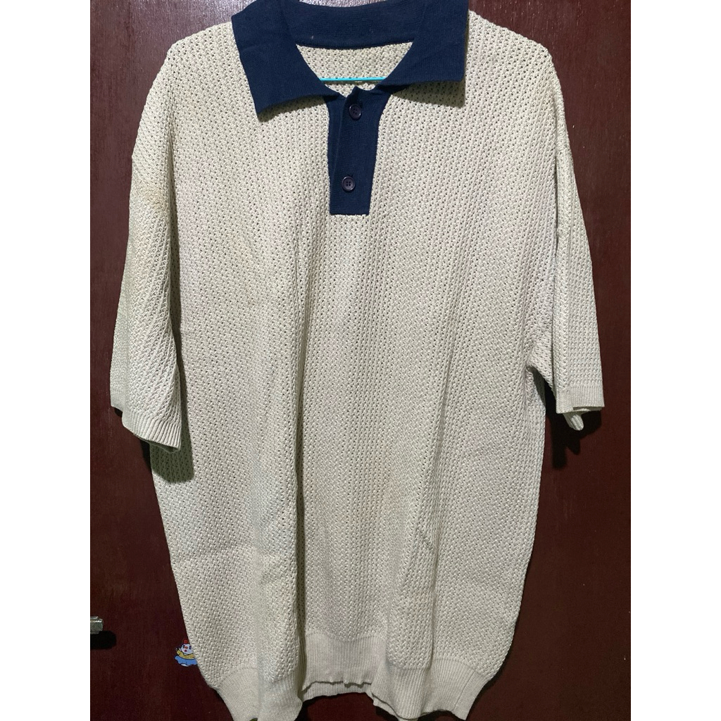 Kaos Kerah Rajut Oversize