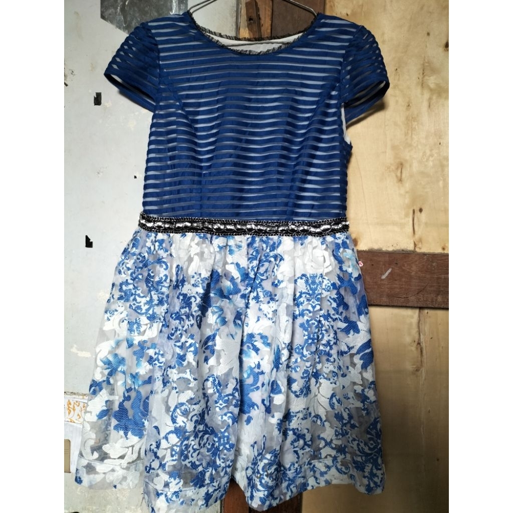 dress bunga flower floral vintage mewah premium elegant korea top atasan wanita blouse rok skirt fla