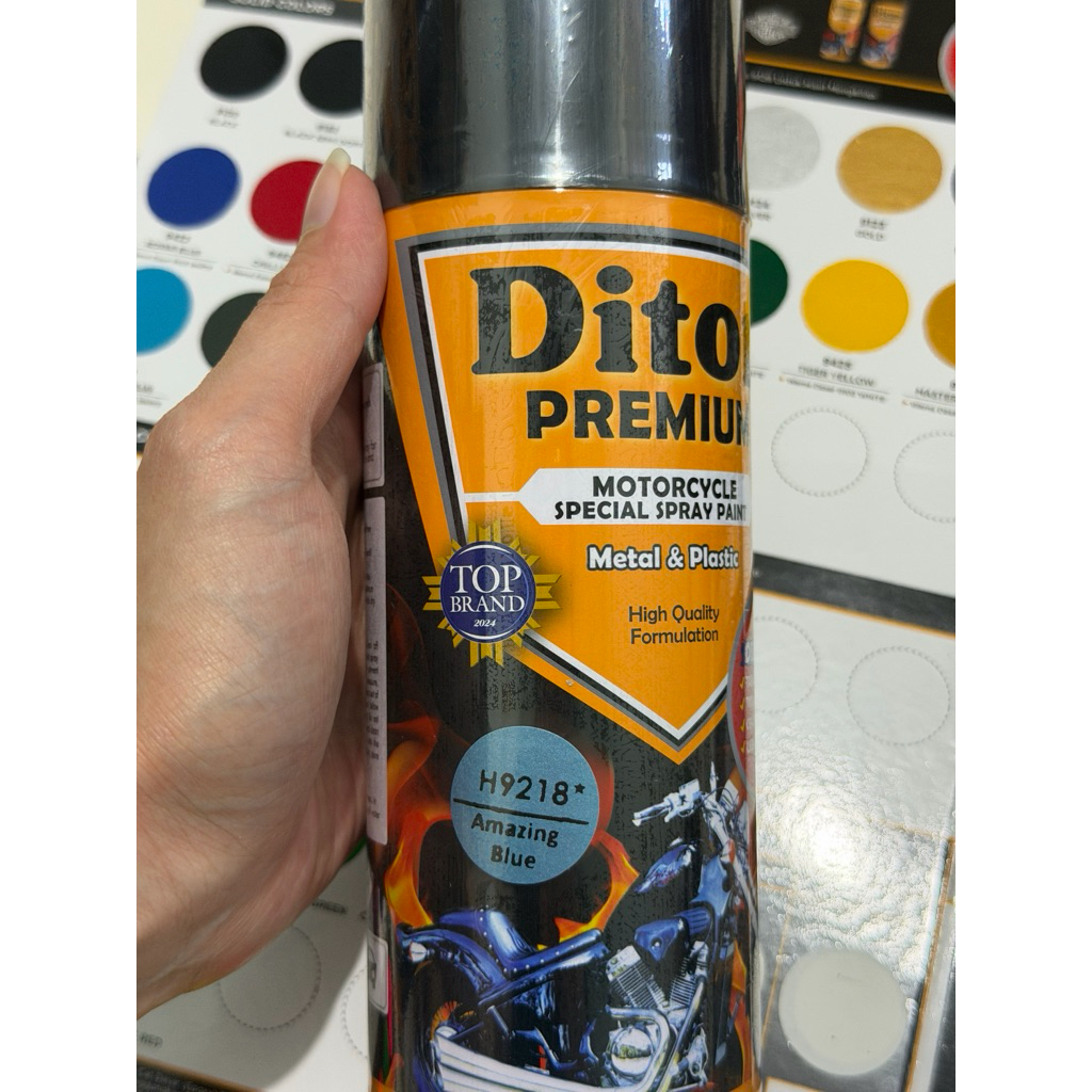 Pilox Diton Premium Amazing Blue* || Cat Semprot Body Motor Rangka Motor&Velg Motor