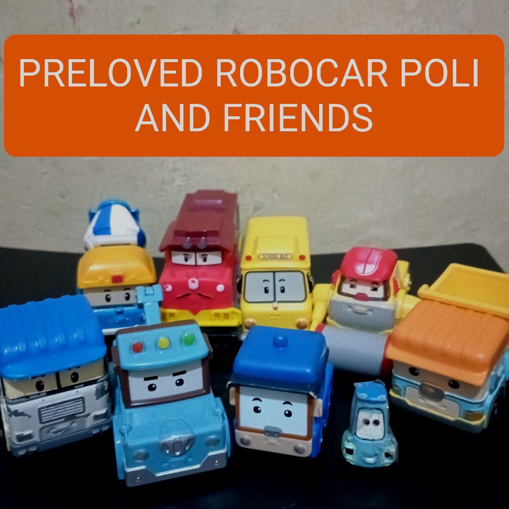 PRELOVED PL MAINAN TEMAN ROBOCAR POLI FRIENDS Produksi Silverlit  MAX DUMP TRUCK TRINO school b terr