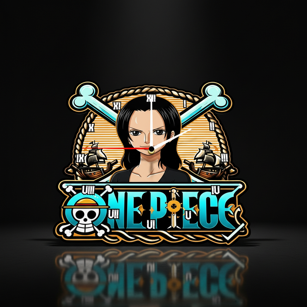 JAM DINDING ONE PIECE UKIR DESAIN EKSKLUSIF UNTUK DEKORASI KAMAR AESTHETIC