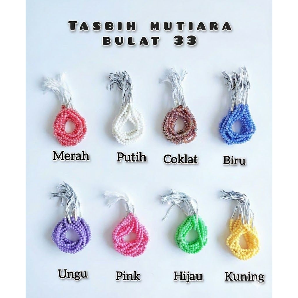 tasbih mutiara 33 / tasbih bulat 33 / tasbih murah